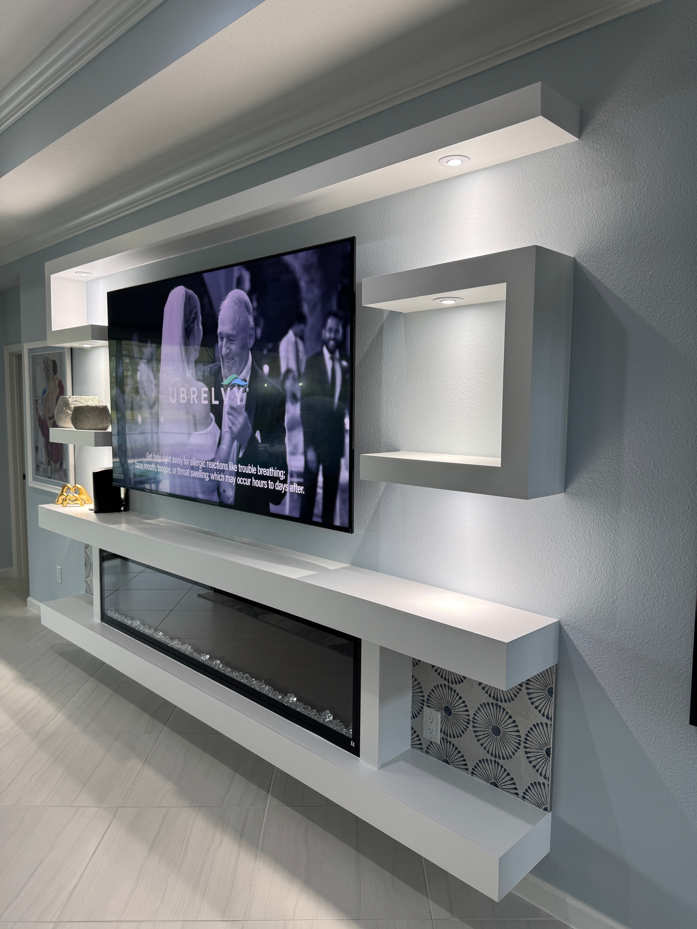 Wall-Mounted Entertainment Center