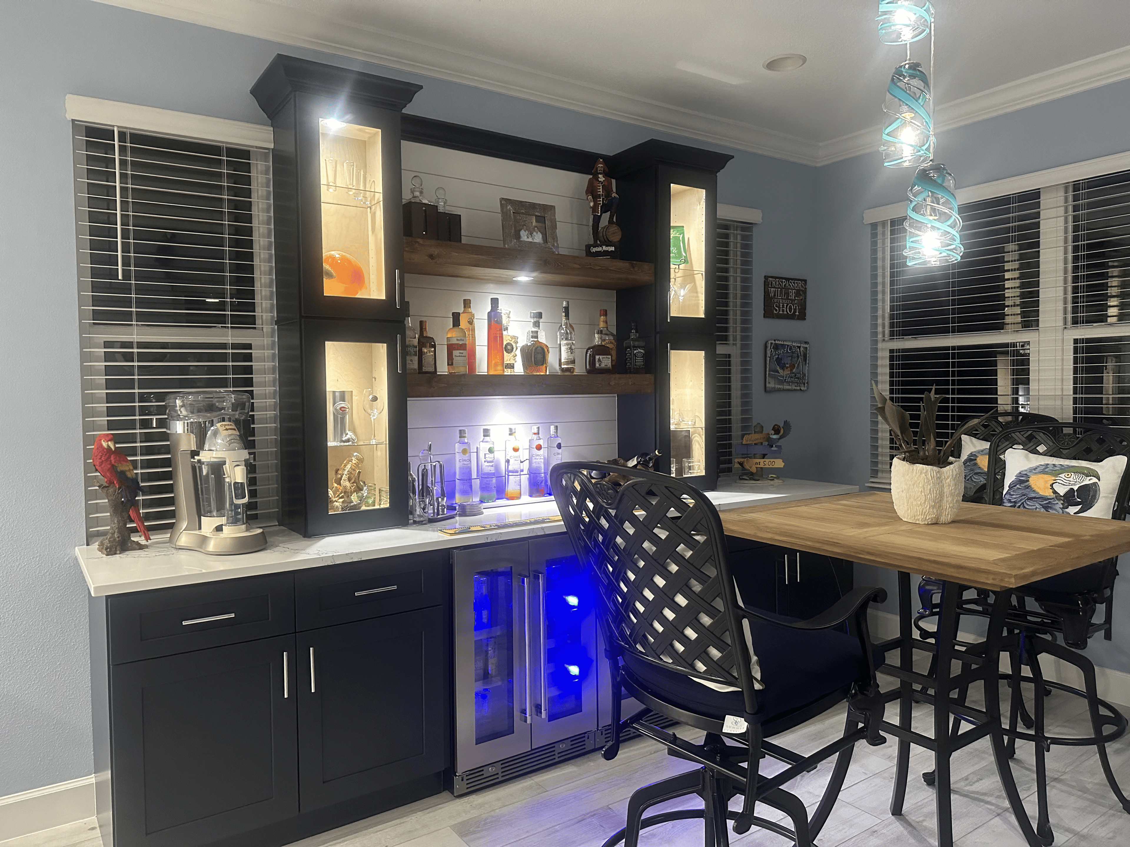 Granite Kitchen with Waterfall Edge