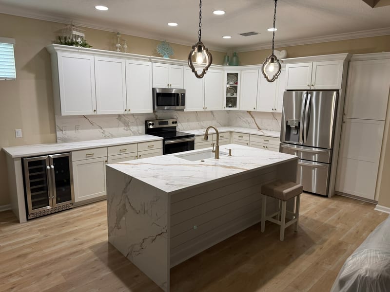 Modern Kitchen with Island & Pendants