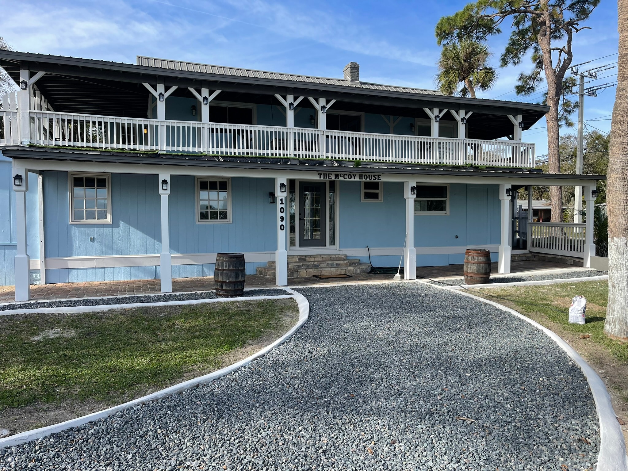 McCoy House after — completed front facade with new landscaping
