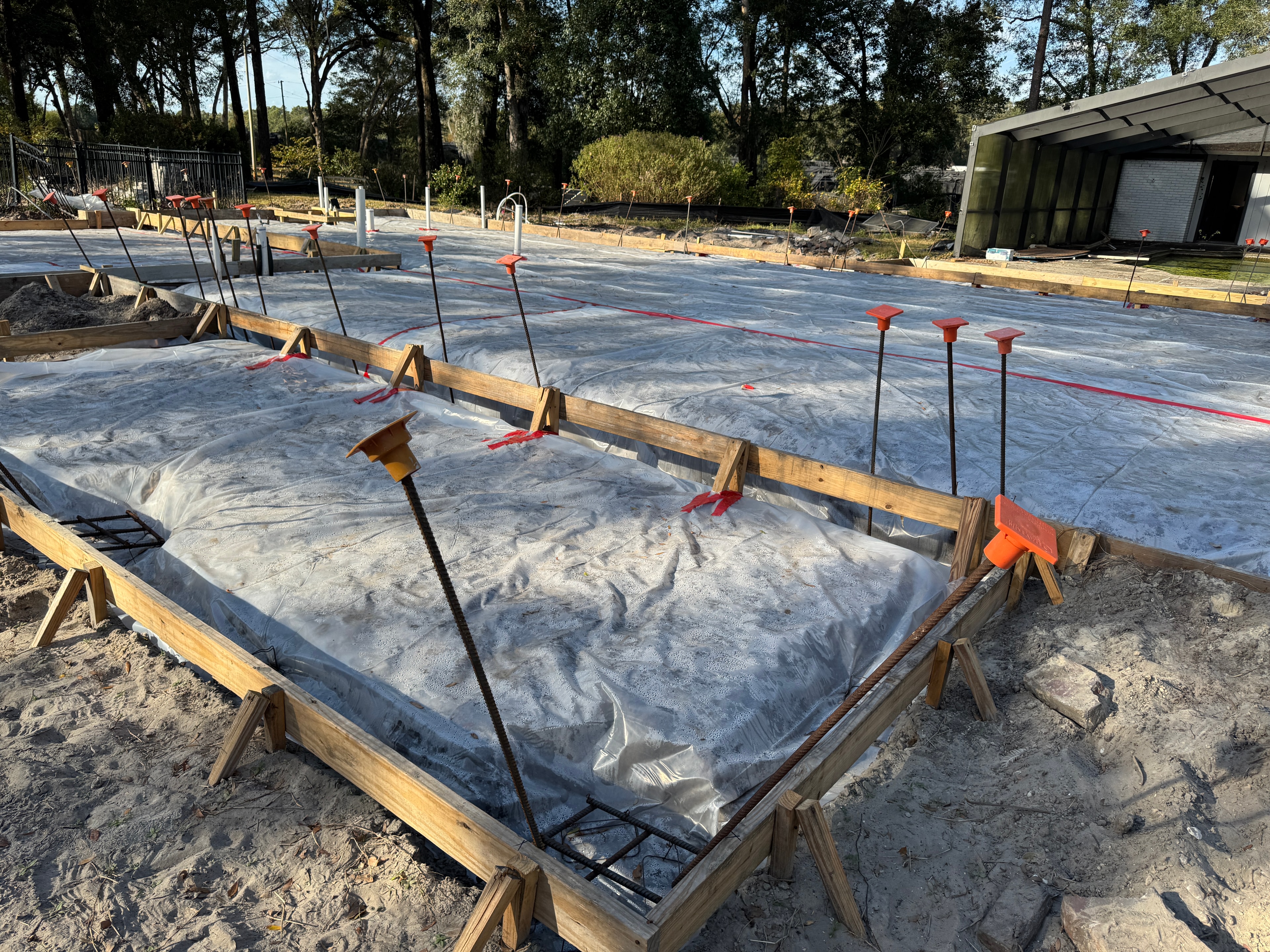 DeLand new construction — foundation and site preparation